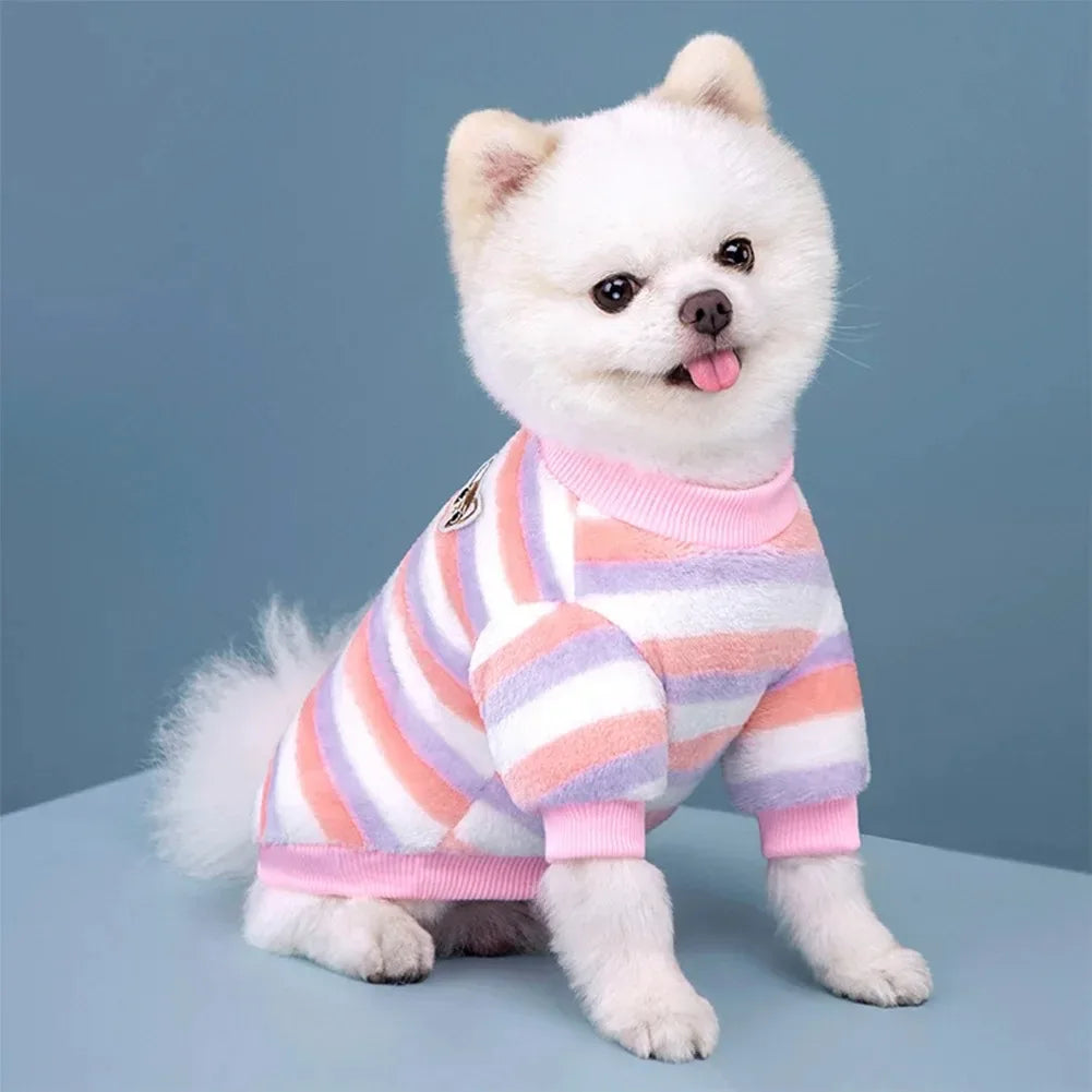 Cozy Pup striped bear dog pajamas