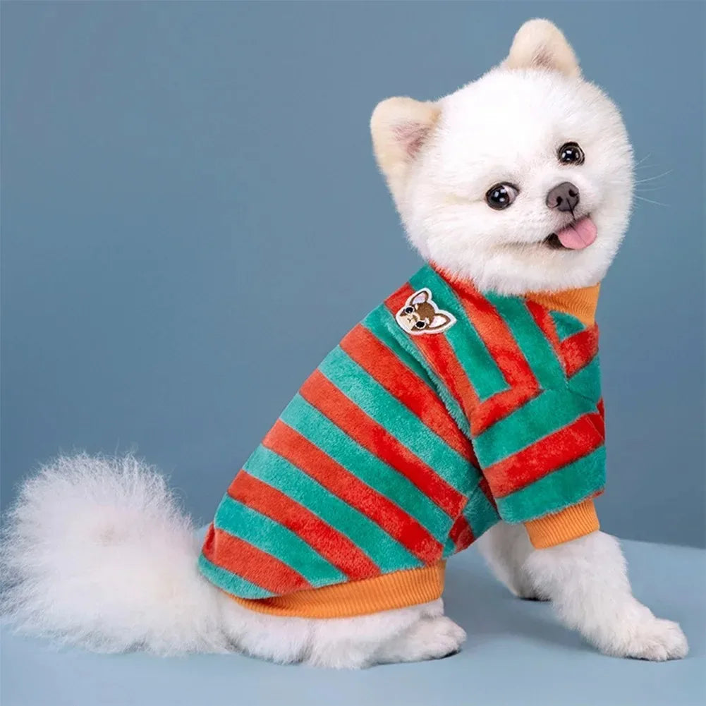 Cozy Pup striped bear dog pajamas
