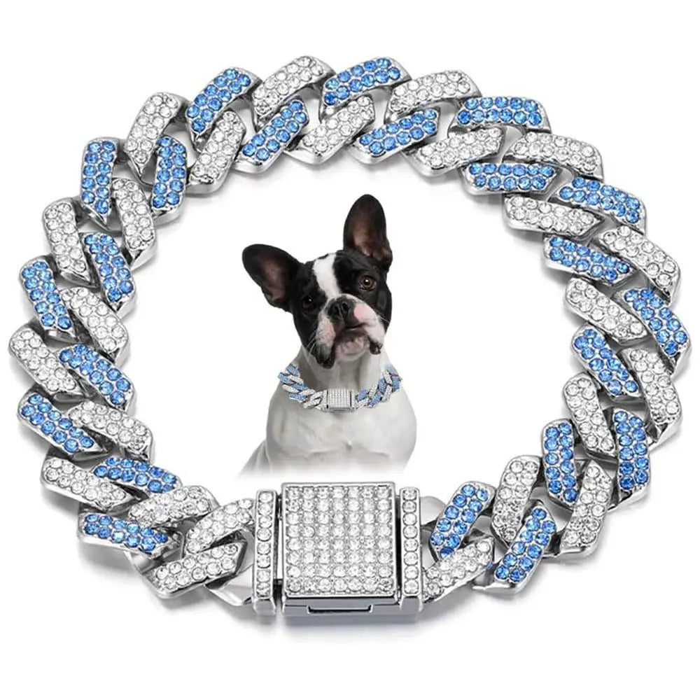 Colorful Sparkle Link Dog Collar