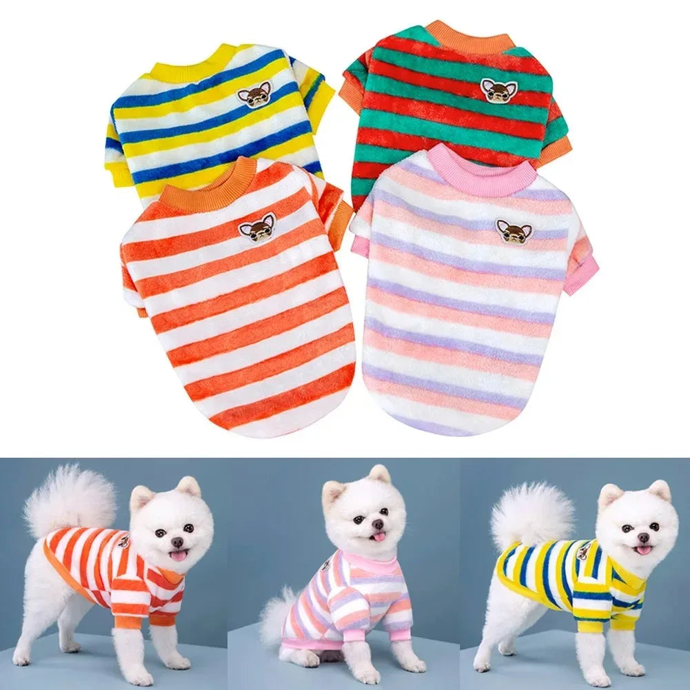 Cozy Pup striped bear dog pajamas