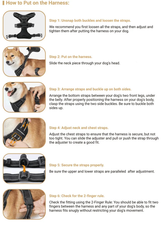 Happy Paws Adjustable Dog Harness