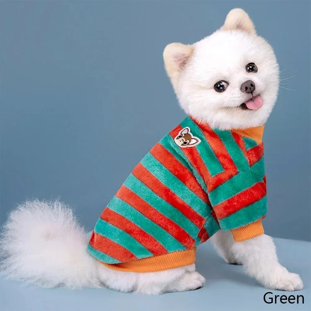 Cozy Pup striped bear dog pajamas