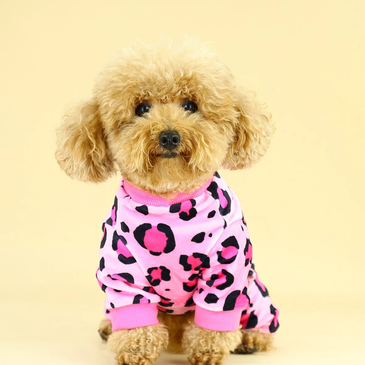 Cozy Pup Leopard Dog Pajamas.
