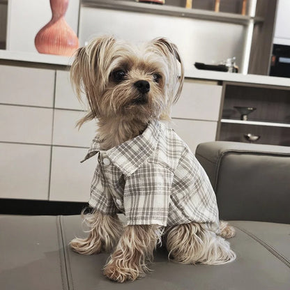 Cozy Pup Plaid Shirt.