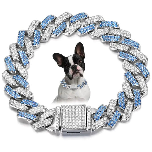 Colorful Sparkle Link Dog Collar