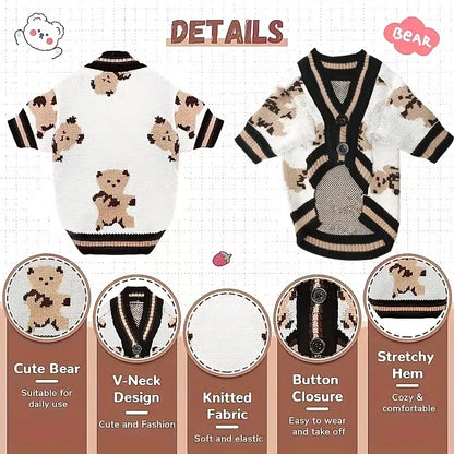 Cozy Pup Striped Bear Dog Pajamas.
