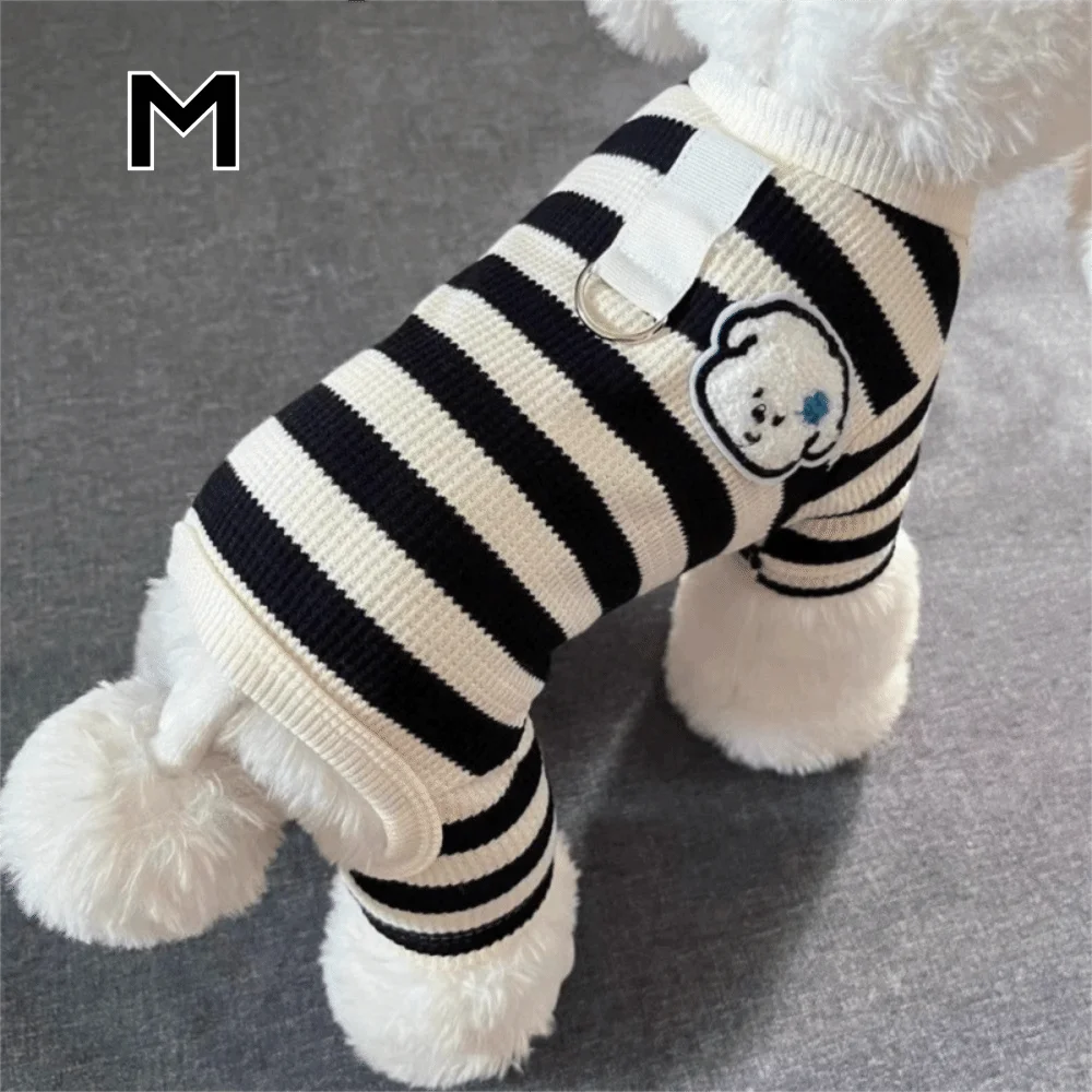 Cozy Pup Soft Cotton Striped Dog Jumpsuit. – happy paws pet supplies