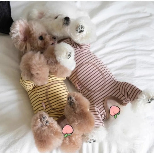 Cozy Pup Elastic Four-Legged Dog Pajamas.