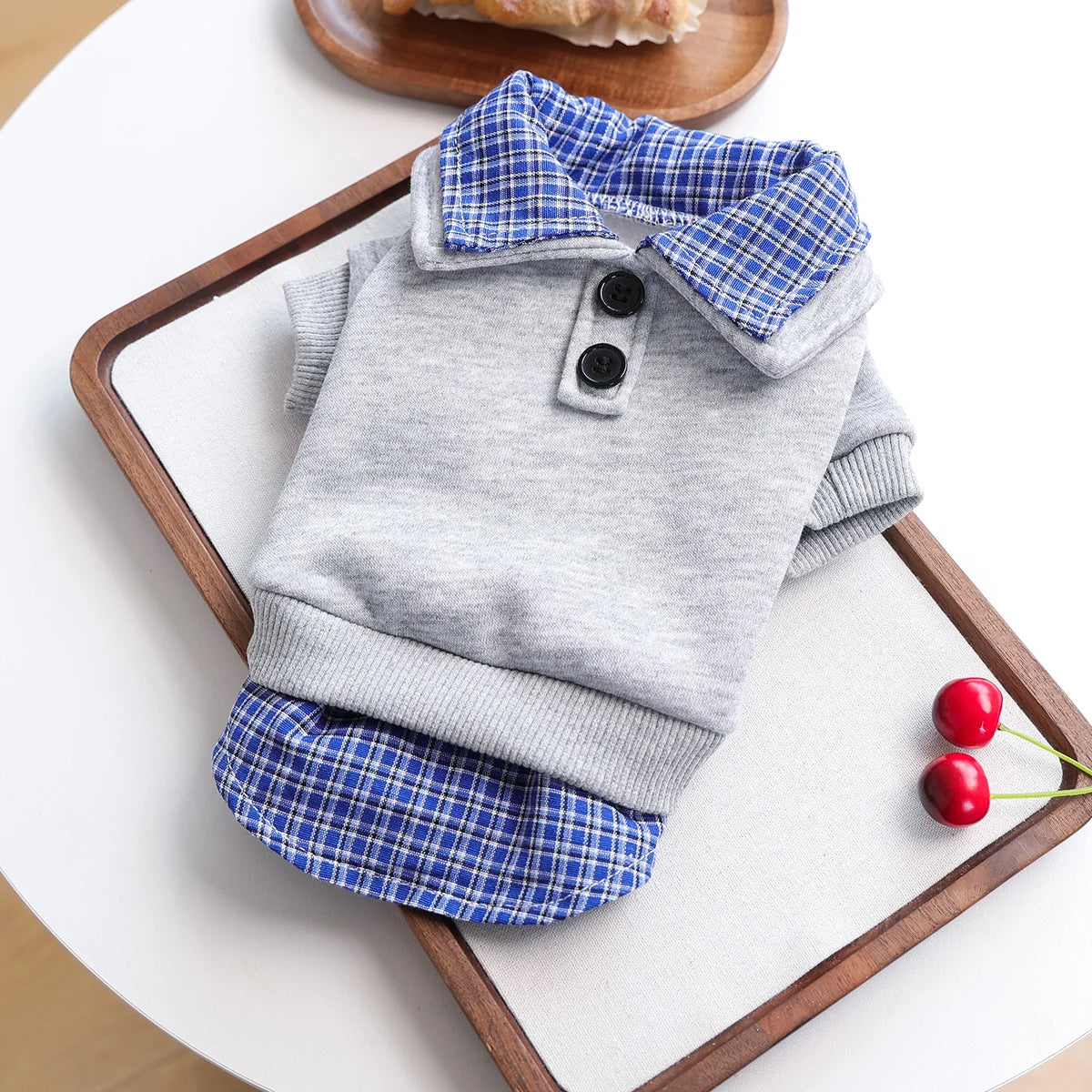 Cozy Pup Gentleman Plaid Dog Polo Shirt
