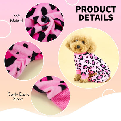 Cozy Pup Leopard Dog Pajamas.