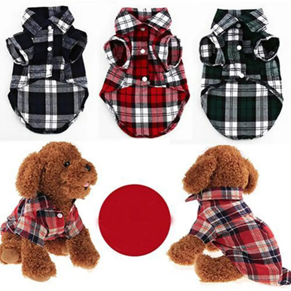 Cozy Pup Plaid Shirt.
