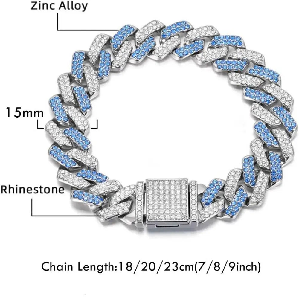 Colorful Sparkle Link Dog Collar
