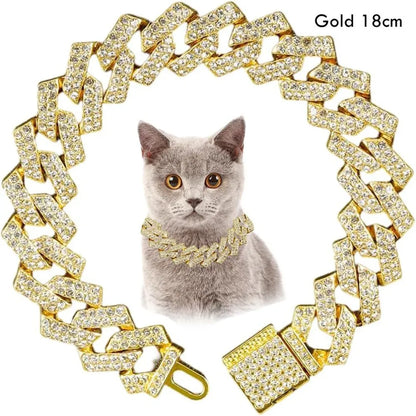 Colorful Sparkle Link Dog Collar