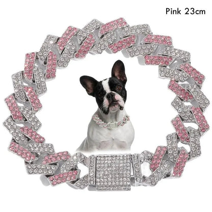 Colorful Sparkle Link Dog Collar