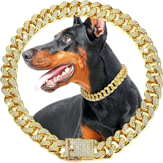 Luxury Sparkle Dog Chain Collar