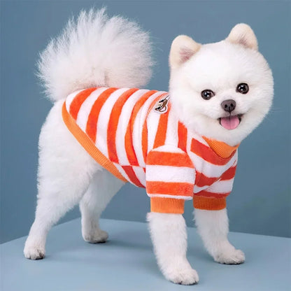 Cozy Pup striped bear dog pajamas