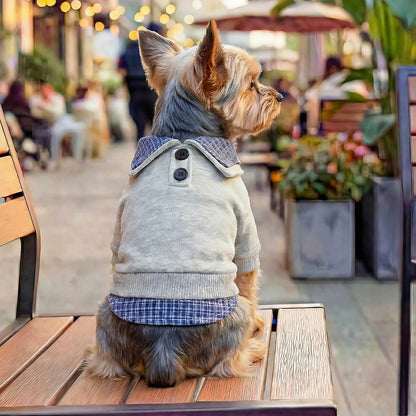 Cozy Pup Gentleman Plaid Dog Polo Shirt