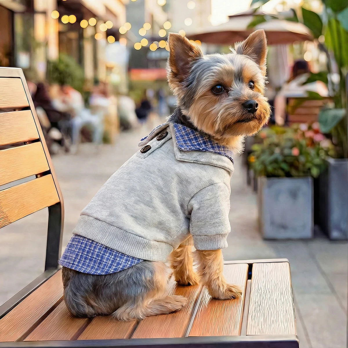 Cozy Pup Gentleman Plaid Dog Polo Shirt