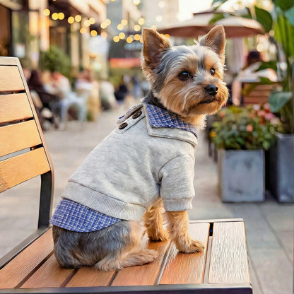 Cozy Pup Gentleman Plaid Dog Polo Shirt