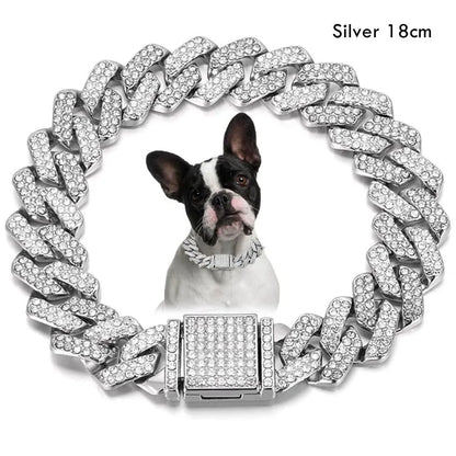 Colorful Sparkle Link Dog Collar