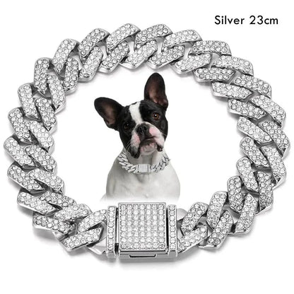 Colorful Sparkle Link Dog Collar